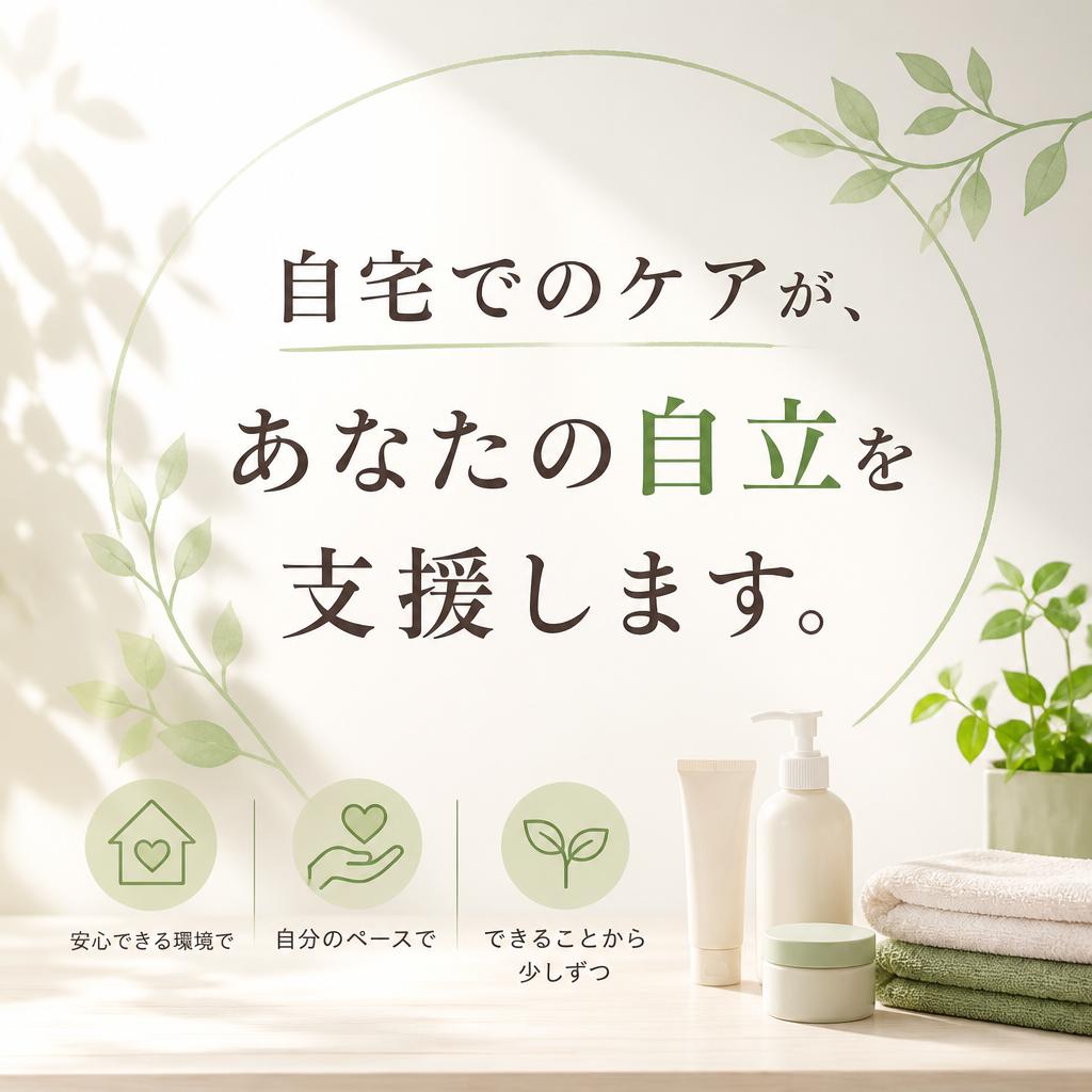 自宅でのケアが、あなたの自立を支援します。