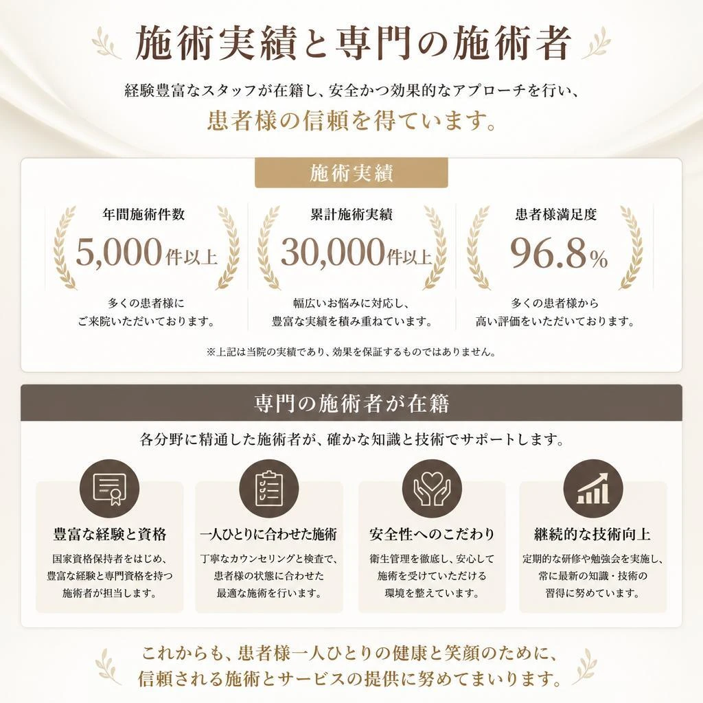実績と専門家のサポート