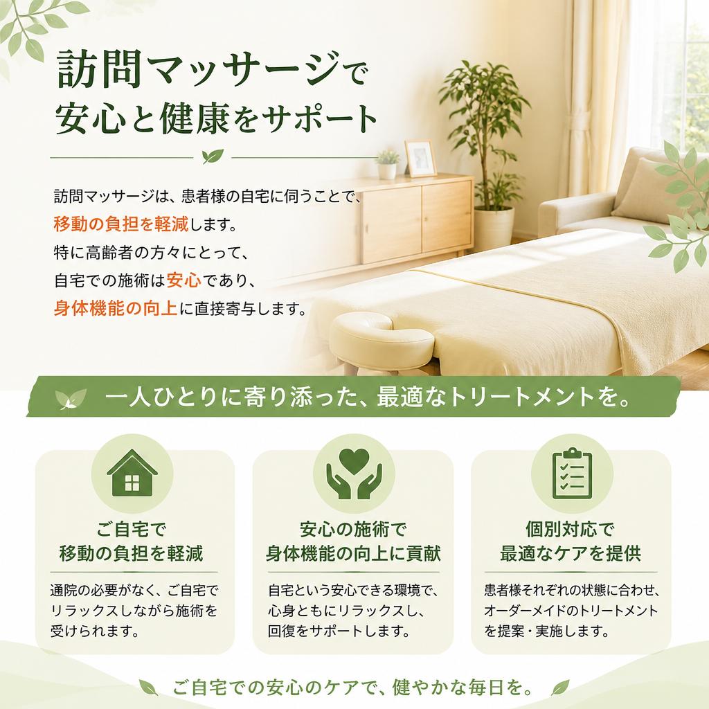 訪問マッサージの特長