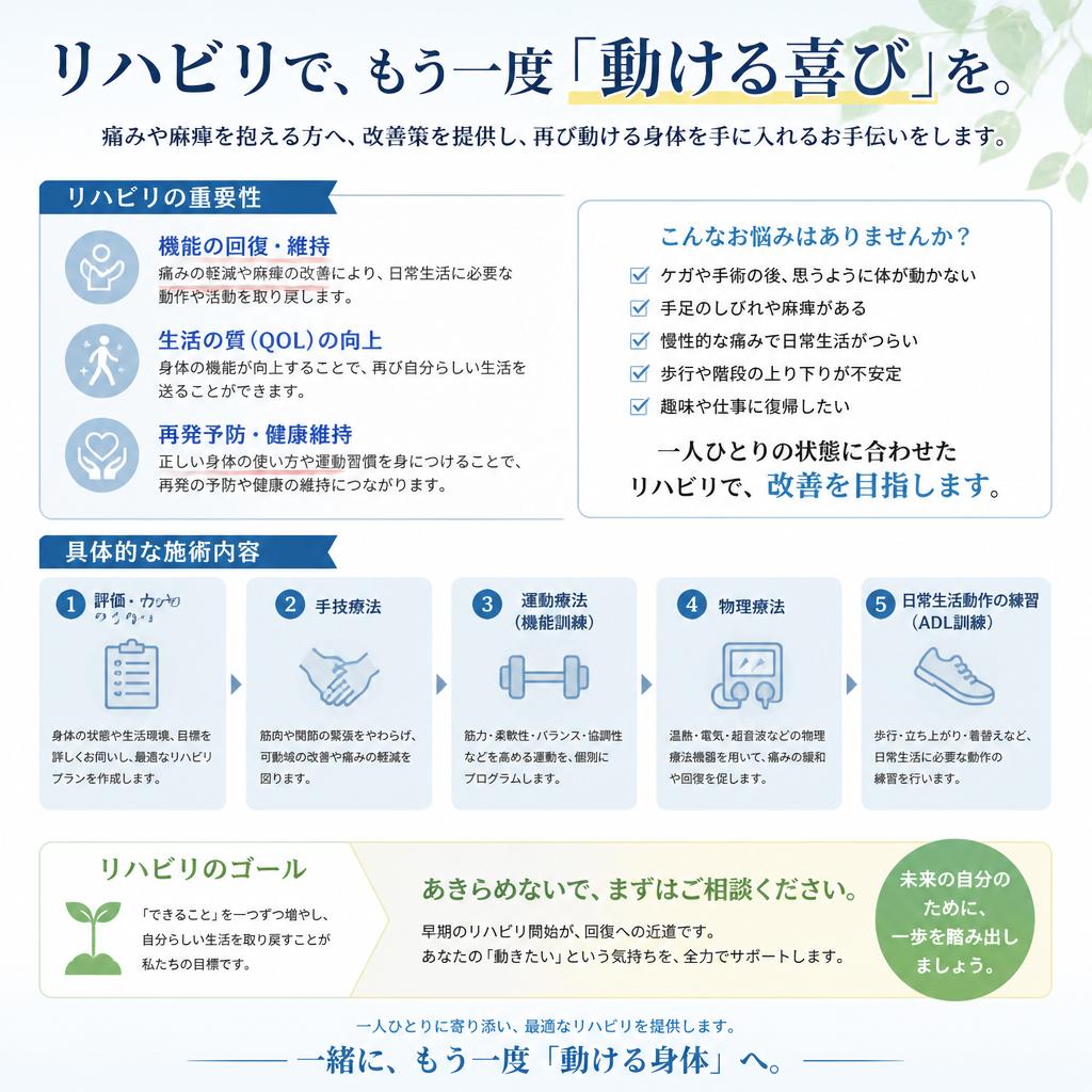 リハビリで身体を再生