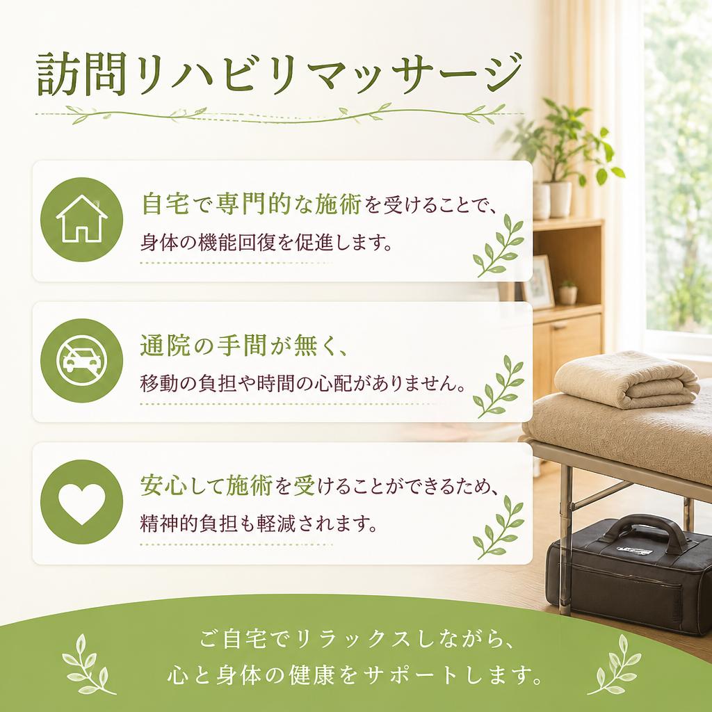 訪問リハビリマッサージのメリット