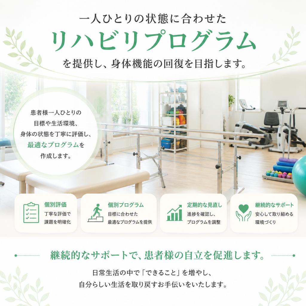 リハビリで身体機能を回復