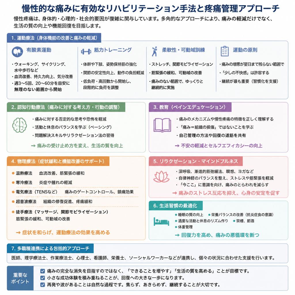 リハビリと疼痛管理の方法