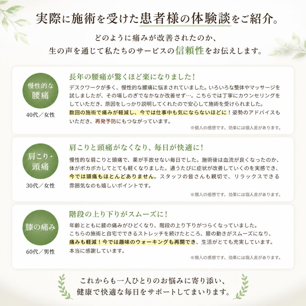 患者様の声