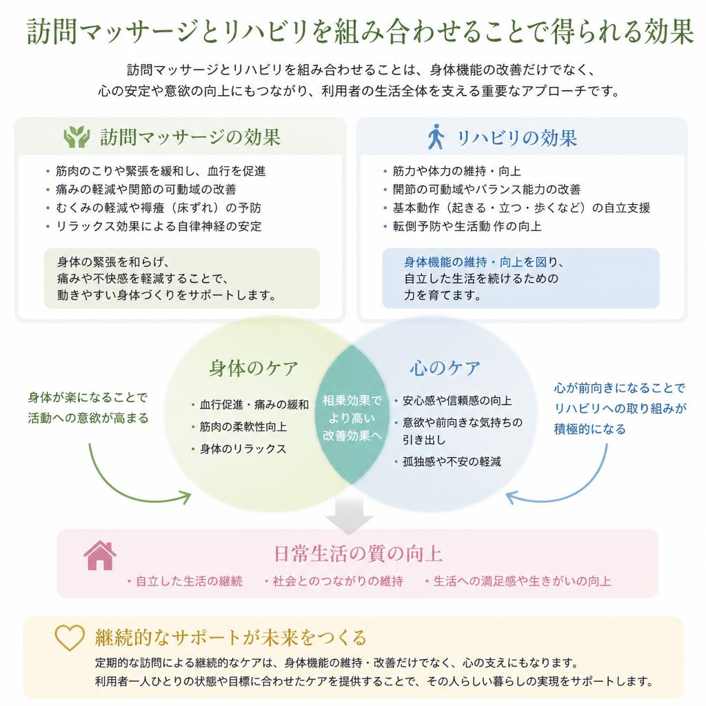 リハビリとの組み合わせで効果を最大化