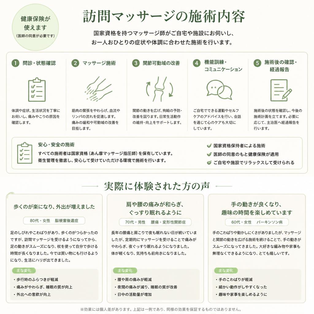 実際の施術内容と患者様の声