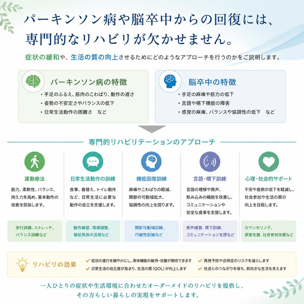 パーキンソン病と脳卒中リハビリの必要性