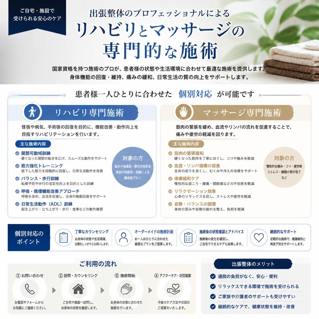 施術内容とチーム体制