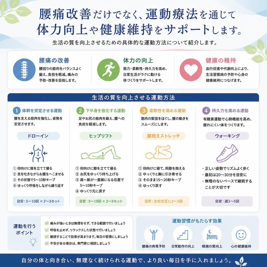運動療法で健康を維持