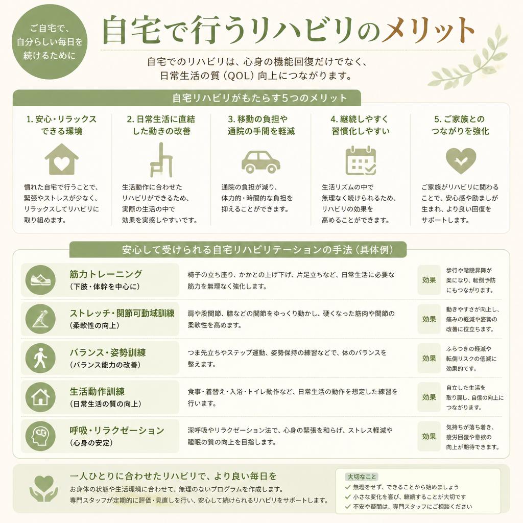 自宅でできるリハビリテーションの重要性