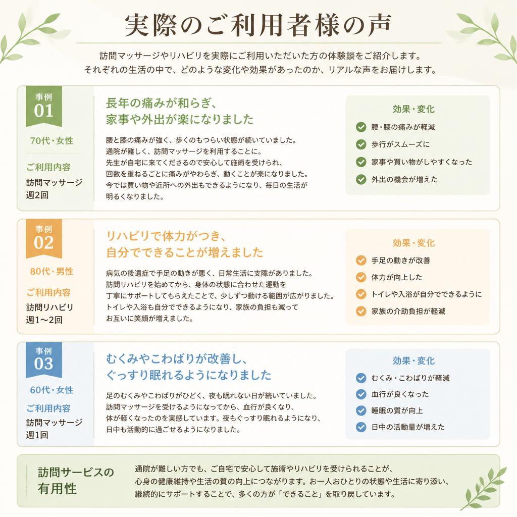 患者様の声と成功事例