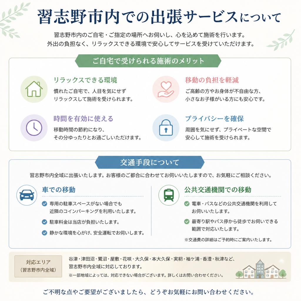 出張サービスの利便性