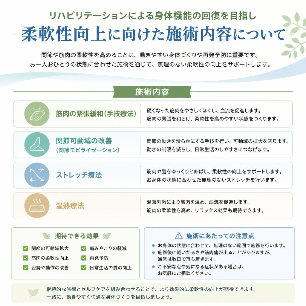 身体機能回復のサポート