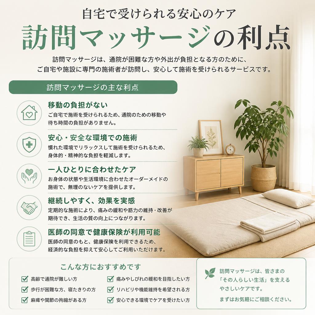 訪問リハビリ・訪問マッサージのメリット